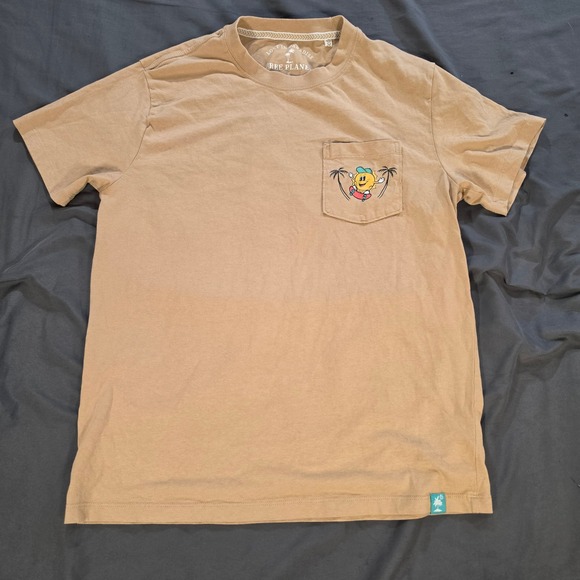 Free Planet Other - Free Planet Mens Small Tan Skateboarding Sun Graphic Pocket T-Shirt Dope Moves